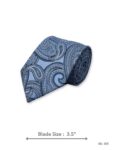 Light Blue Tie with Navy Paisley Pattern – view 2