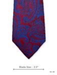 Red Tie with Royal Blue Paisley Pattern