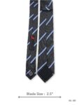 Black Tie with Light Blue Stripe Pattern – view 3