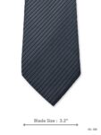 Charcoal Grey Tie with Tonal Stripe Pattern