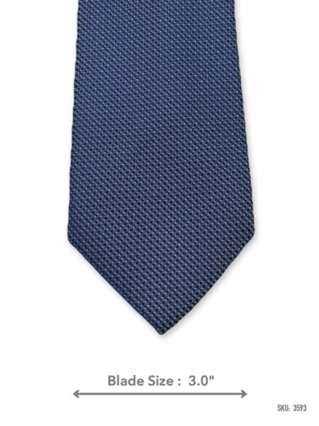 Light blue textured solid tie – front blade view
