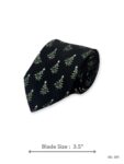 Black Tie with Christmas Tree Pattern – view 2