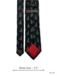 Black Tie with Christmas Tree Pattern – view 3