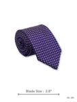 Purple Tie with White Ring Dot Pattern – view 2