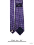 Purple Tie with White Ring Dot Pattern – view 3