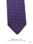Purple Tie with White Ring Dot Pattern