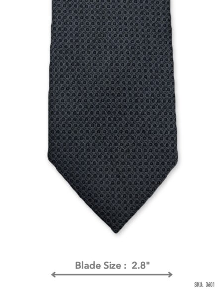 Charcoal grey textured tie – front blade view