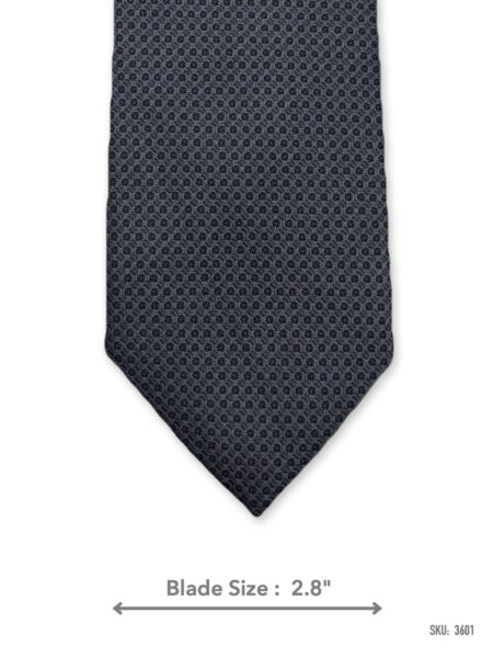 Charcoal grey textured tie – front blade view