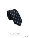 Black Tie with White Polka Dot Pattern – view 2